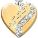 Fashion Women Jewelry Chain Heart Foot print Pendant Statement Necklace O6Z K2N9