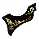 40/41 Inch Acoustic Guitar Pickguard With Flower Pattern Self-adhesive, Black +