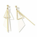 Korean Geometric Triangular Jewelry Irregular Earring White