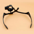 LED Light Magnifying Glass Headband Magnifier Optical Lenses 10X 15X 20X 25X