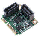 Mini PCI-E PCI express to SATA 3.0 converter hard drive extension card 2 ports!c