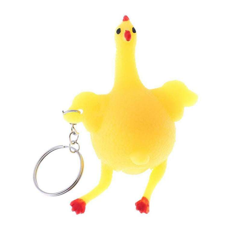 Vent Chicken Whole Egg Laying Hens Crowded Stress Ball Keychain Kids Toys