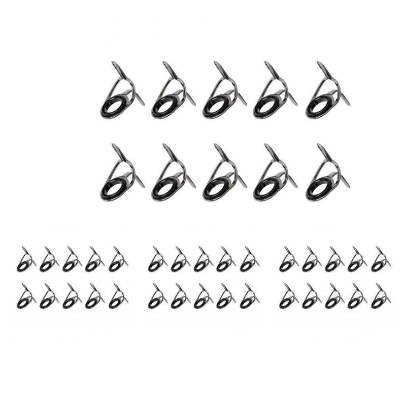 Ceramic Eye Rings Fishing Rod Guides Tips Parts Tip Tops Repair DIY Set Kits