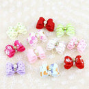 Assorted Pet Cat Dog Hair Bows Rubber Band Animal Grooming Accessories Whol R1N9