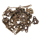 20 Sets Bronze Metal Hook and Eye Closures for Skirt Trouser Fasteners&Decor