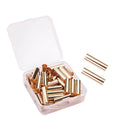 50 Pieces 25mm Straight Tube Beads Smooth Brass Spacer Beads Connector Findings