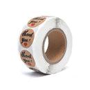 1 Roll Kraft Paper Hand Made Thank You Stickers Appreciation Tag Label Stick Gw