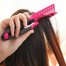 DIY Salon V Styling Hair Straightener Brush Straightening Comb Hairdress Tool^^