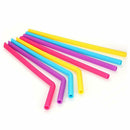 10pcs/Set Colorful Silicone Straws 9.8inch Reusable Straw 4 Bent 4 Straight O5C8