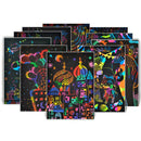 50 Sheets Magic Color Rainbow Art Paper Card DIY Painting Toys Drawing Stick Gw