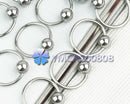 10pcs 316L Surgical Steel Round Circle Eyebrow Nose Lip Rings Bar Body Piercing