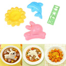 4Pcs/set CurryRice Mold DIY Kids Bento Tool Rabbit Dolphin Sushi Maker Onigiri3C