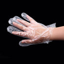 100x Clear Polythene Gloves Plastic Disposable Food Safe Glove Cleaning %x