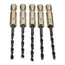 15Pcs HSS High Speed Steel Titanium Coated Drill Bits Hex Shank Set Newest Use