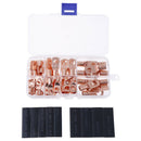 140pc Car Copper Ring Lug Terminal Heat Shrink Wire Tubing Cable Connectors Ki3C
