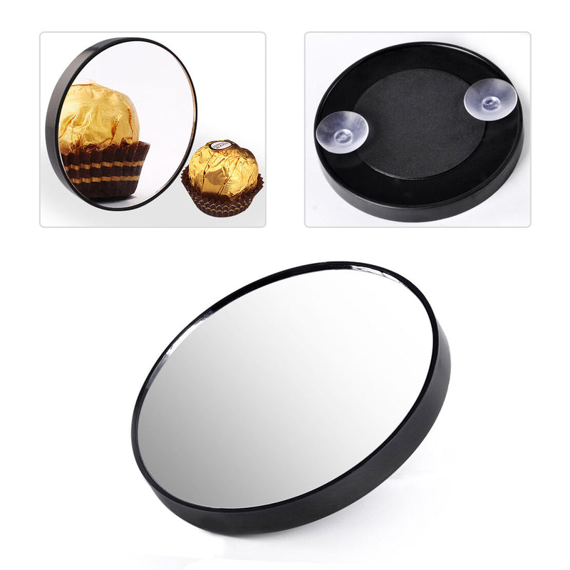 10X Magnifying Suction Cup Compact Makeup Mirror Cosmetic Bathroom Travel 8.5cm