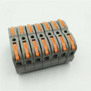 10Pcs LAS--211 1 Pin Din Rail Compact Cable Wiring Connector Terminal Block