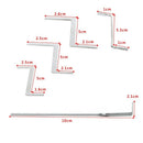 5Pcs Stainless Steel Double Row Tension Wrench Tool Removal Hooks Lock Extractor