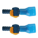 2 Pieces Blue Water Bag Hydration Pack Straight Mouth Suction Piping Nozzle Bite