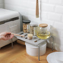 Kitchen Retractable Shelf Multi-Function Finishing Small Shelf Desktop Stor F5B2