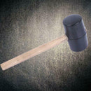Lightweight Double Faced Mallet Wooden Shaft Handle Rubber Hammer KSG