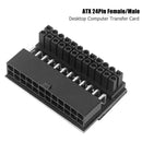 90 Degree Desktop Motherboard ATX 24Pin Female to 24Pin Male Power Adapter A