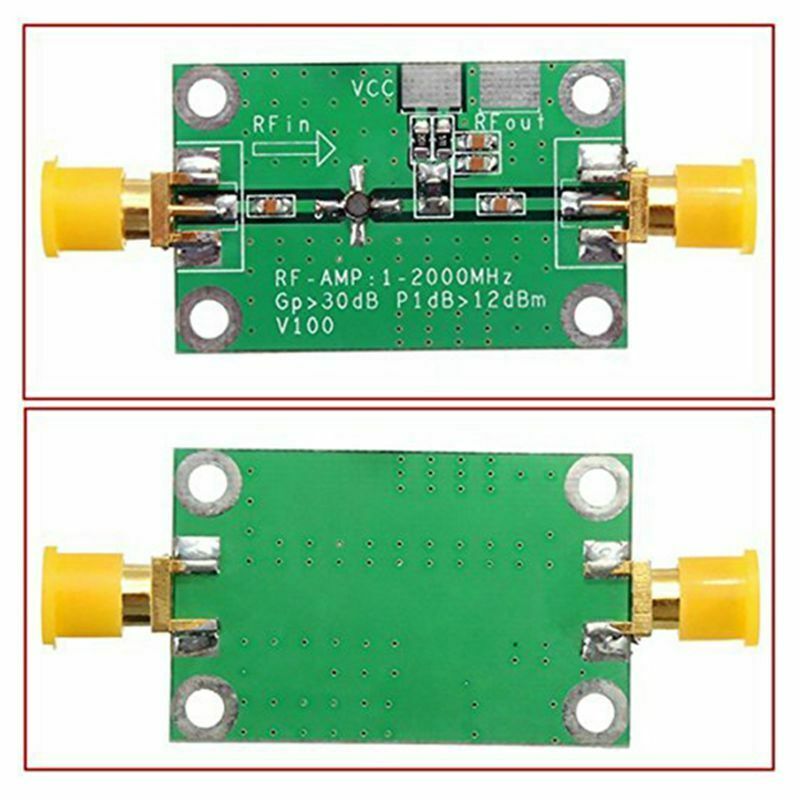 1-2000MHz 2Ghz Low Noise LNA RF Broadband Amplifier Module 30dB HF VHF/UHF O8G1