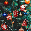10pcs DIY Special Shaped Diamond Painting Christmas Tree Pendants Decor