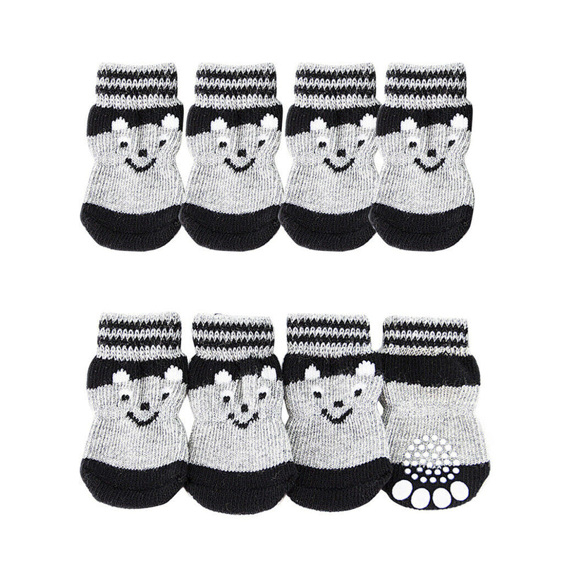 2Set Elastic Pet Puppy Socks Protect Pets Paw Non-slip Bottom Gifts Size S+L