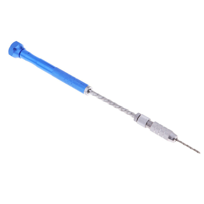 Mini Hand Drill Spiral Pin Vise Twist Chuck Manual Push Watch Jewelry Tool