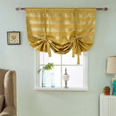 Lovely Blackout Roman Curtain Shade Tie Up Small Window Voile Drape Sheer 04