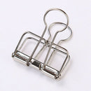 20 Pcs/Set Random Color Hollowed Out Design Binder Clip For Office School P E1F6