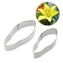 Lily Petals Stainless Steel Cookie Fondant Cake Cutters Mold Tool Set