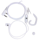 2Pin Sports Earpiece Headset w/ PTT MIC for BAOFENG Retevis Radios White