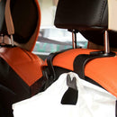 4pcs Car Seat Back Hook Concealed Headrest Hanger Organizer for Bag (Black)