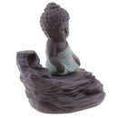 Little Tathagata Backflow Smoke Cone Incense Burner Holder Buddhism Green