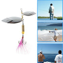 1pc 10.5cm 9g Leaf Metal Fishing Lures Spinner Baits CrankBait Bass Tackle Hooks