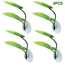 4pcs Betta Fish Leaf Pad Double Layer Hammock Simulation With Suction Cup Tank