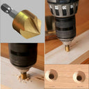 8Pcs Wood Plug Cutter,6Pcs 1/4 Inch Hex 5 Flute 90 Degree Countersink Drill