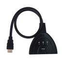 High-quality 3x1 HDMI Switcher Switch Splitter with Cable(Black)