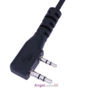 2 Pin Extend Extension Cable Wire for Baofeng Earpiece Headset Speaker Mic Radio