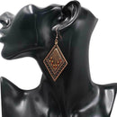 Fashion Women'S Ethnic Silk Rhombus Alloy Beads Drop Earrings Fashion Jewel