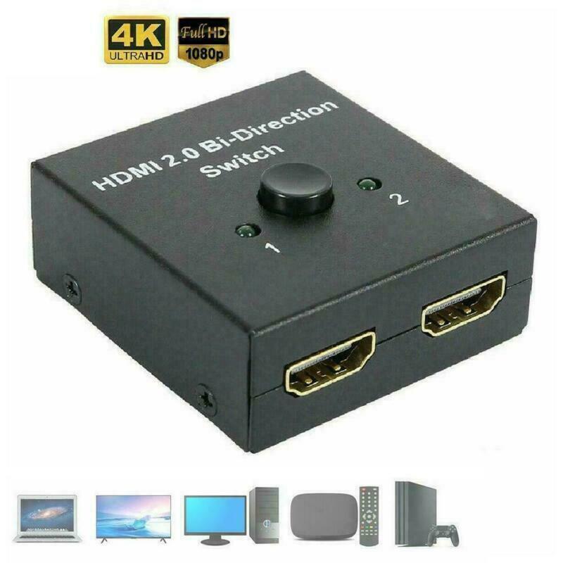 HDMI 2.0 HDTV Cable Switch Switcher Splitter Bi-Direction Hub HDCP 2x1 1x2 AU