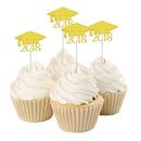40pcs Set Graduation Cap Cheering Boy Shape Cupcake Topper Grad Decoration