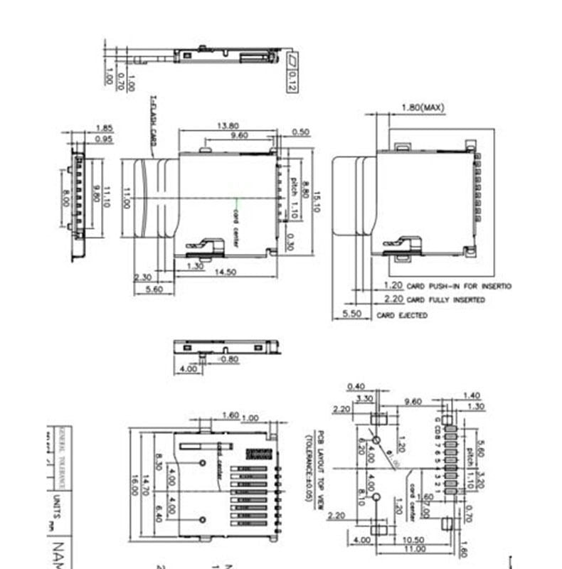 10X TransFlash TF Micro Card Self-eject Socket Plug NTA Gw