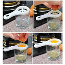 White Egg Yolk Separator Tools Easy Cooking House Sieve Gadget Plastic C8S4