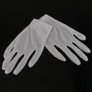 12 Pairs White Inspection Nylon Lisle Work Gloves Coin Jewelry-Lightweight