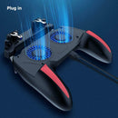H10 Gaming Grip Controller Gamepad Dual Cooling Fan for PUBG (Plug-in Fan)