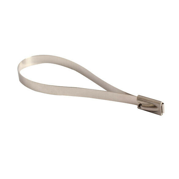 100PCS 4.6x150mm Stainless Steel Exhaust Wrap Coated Locking Cable Zip Ties