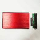 2x 2.5" Alloy USB 2.0 to SATA External HDD HD Hard Disk Drive Enclosure Case